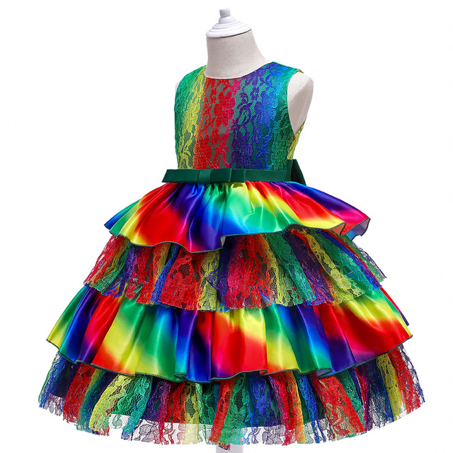 Sukienka dla dziewczynek korowód z dekoltem w szpic, Tuxedo, pióra na ślub - różowe cekiny - Wianko - 31