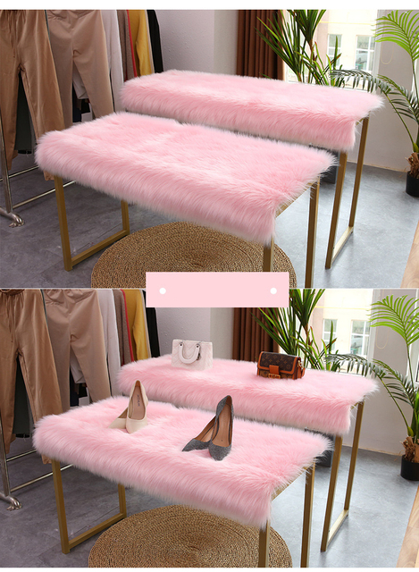 Futrzany dywan Bubble Kiss ze sztucznego futra - jakość, miękkość i elegancja dla salonu i sypialni - Wianko - 21
