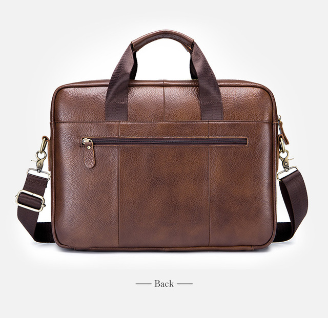 Biznesowa torba na ramię męska z retro skóry wołowej - duża pojemność, przenośny neseser na laptop - Wianko - 14