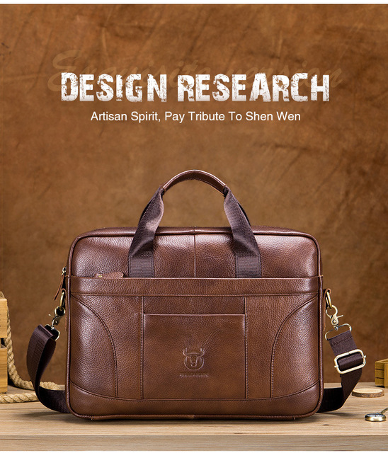 Biznesowa torba na ramię męska z retro skóry wołowej - duża pojemność, przenośny neseser na laptop - Wianko - 1