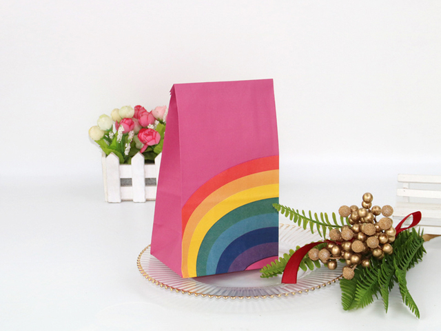 Pudełko papierowe na prezenty w kształcie tęczy - ideał na ślub, urodziny i Boże Narodzenie - Wianko - 5