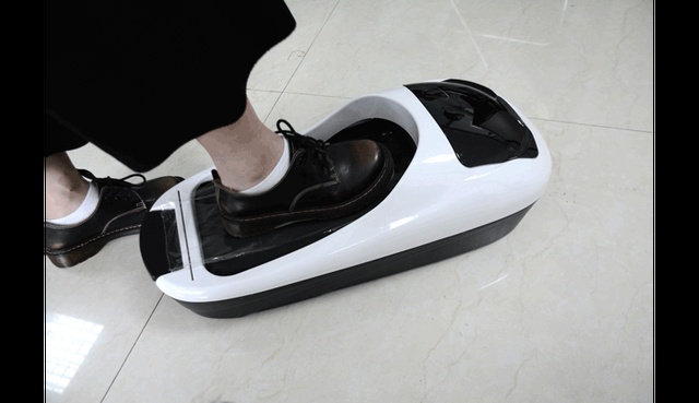 Automatyczny dozownik jednorazowych ochraniaczy na buty z oryginalnego biura domowego - zestaw stóp maszyna filmowa do formowania butów - Wianko - 1