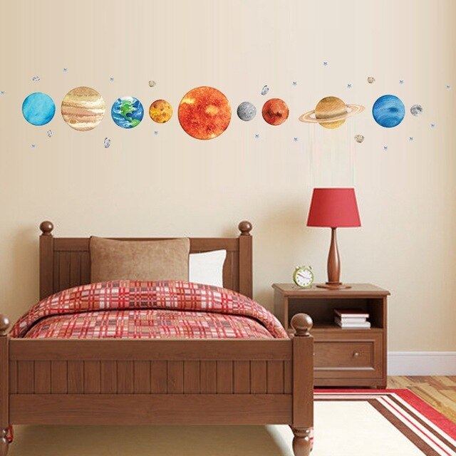 Naklejki ścienne Dziewięć Planet - kreatywna dekoracja dla przedszkolnego pokoju dziecięcego - Wianko - 8