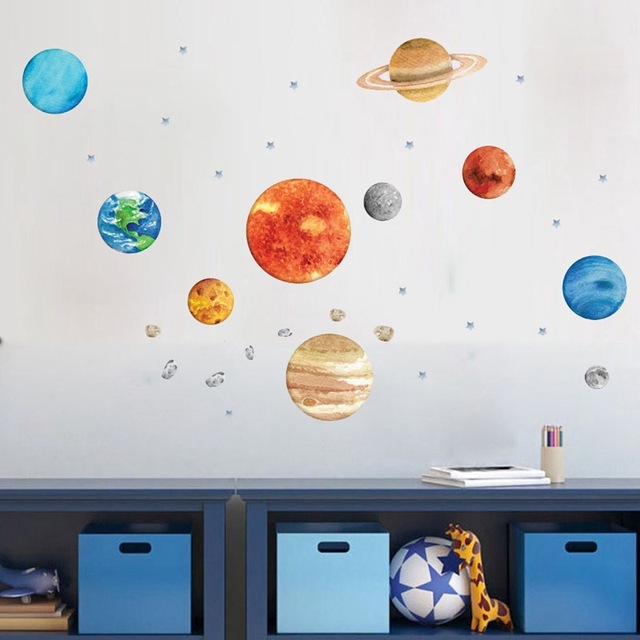 Naklejki ścienne Dziewięć Planet - kreatywna dekoracja dla przedszkolnego pokoju dziecięcego - Wianko - 7