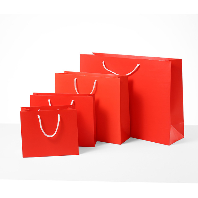 Zielona czerwona wysokiej jakości papierowa torba na prezent, różne rozmiary, z uchwytami - Wianko - 9