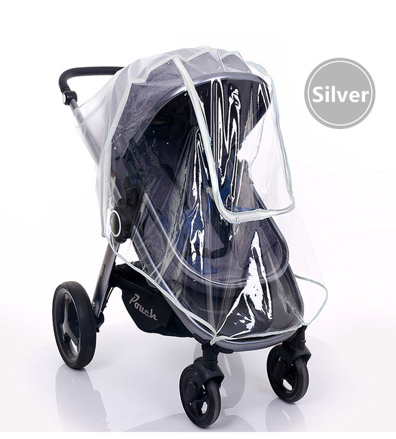 Uniwersalny wodoodporny przezroczysty płaszcz przeciwdeszczowy z zamkiem na wózek dziecięcy - Wianko - 13