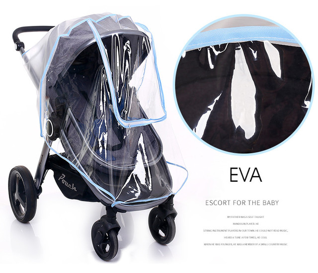 Uniwersalny wodoodporny przezroczysty płaszcz przeciwdeszczowy z zamkiem na wózek dziecięcy - Wianko - 5