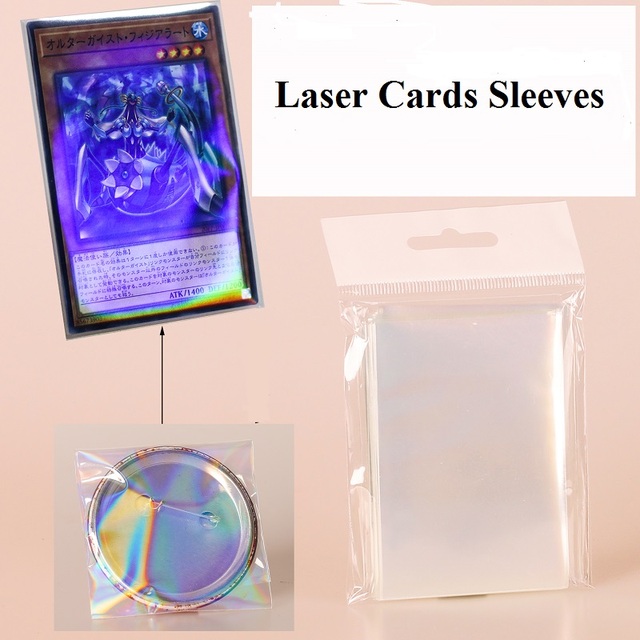 100 sztuk 57x89 Laser Rainbow Hologram - karty do gier planszowych w folii ochronnej - Wianko - 1