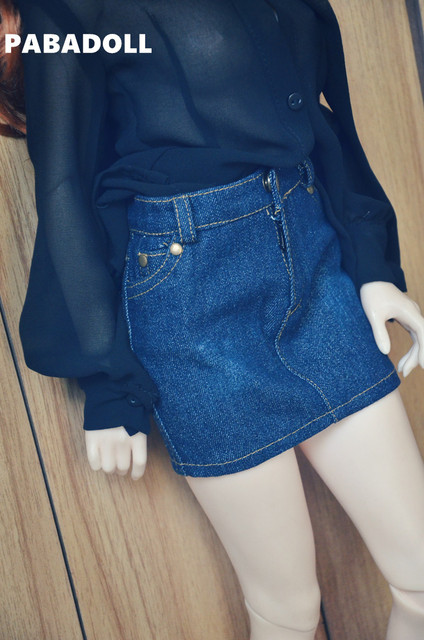Spódnica jeansowa dla lalki BJD 1/4 1/3 SD10/13, SD16 - model CWB62 - Wianko - 2