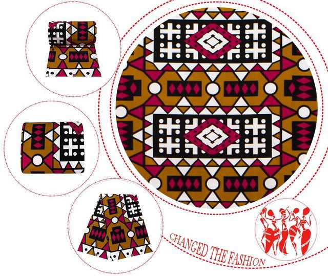 Chzimade 1 stoczni - Miękka bawełniana tkanina we wzory African Wax Batik - Wianko - 5