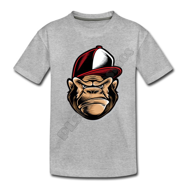T-Shirt 3D z nadrukiem Goryla w kapeluszu - dla dzieci, śmieszny, zwierzęcy motyw, lato, krótki rękaw - Wianko - 5