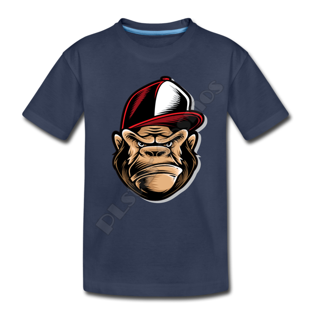 T-Shirt 3D z nadrukiem Goryla w kapeluszu - dla dzieci, śmieszny, zwierzęcy motyw, lato, krótki rękaw - Wianko - 6