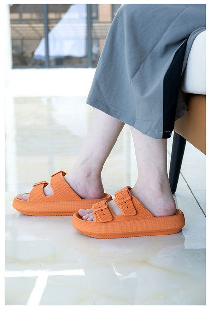 Kobiety - Grube sandały na platformie - Damskie sandały plażowe - Buty dla par mężczyzn - Kryte łazienkowe antypoślizgowe kapcie buty płaskie - Wianko - 10
