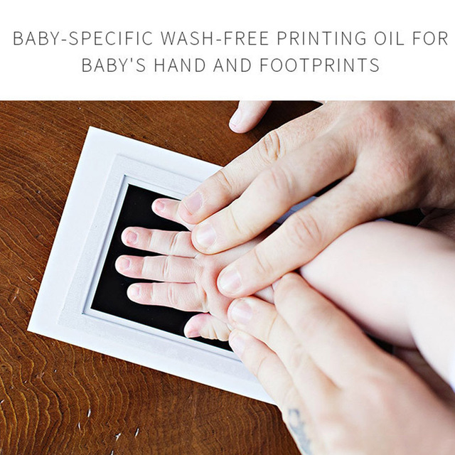 Zestaw do odcisków rąk i stóp dla niemowląt - Nietoksyczny atramentowy odcisk dłoni noworodka - Wianko - 8