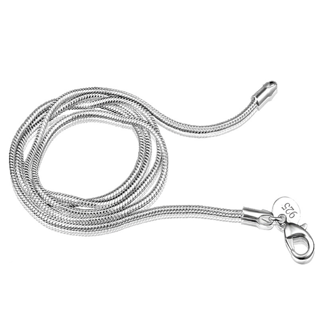 Homar łańcuszek wężyk Necklace1mm dla kobiet i mężczyzn, zapięcie naszyjnik 16-24 cali - Wianko - 1