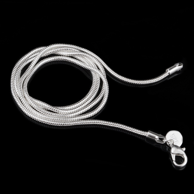 Homar łańcuszek wężyk Necklace1mm dla kobiet i mężczyzn, zapięcie naszyjnik 16-24 cali - Wianko - 2