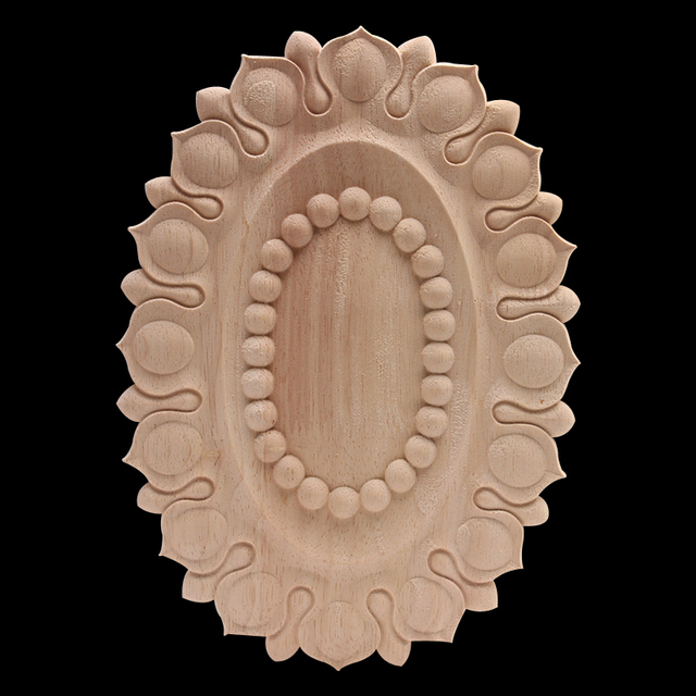 Nowoczesna rzeźbiona drewniana aplikacja Onlay do dekoracji drzwi i wnętrz - Wianko - 4