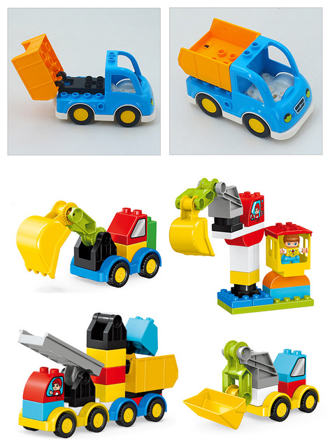Klocki Traffic - akcesoria samochodowe, żuraw inżynieryjny, części do samolotów, kompatybilne cegły - zabawki dla dzieci - Wianko - 3
