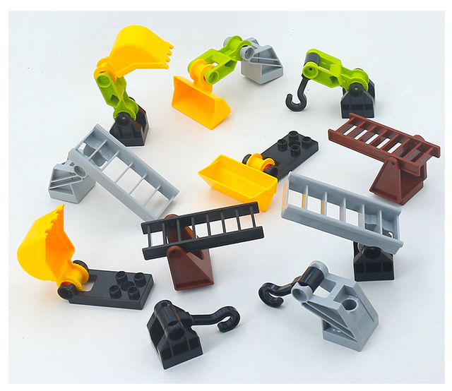 Klocki Traffic - akcesoria samochodowe, żuraw inżynieryjny, części do samolotów, kompatybilne cegły - zabawki dla dzieci - Wianko - 1