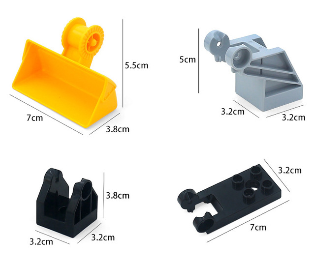 Klocki Traffic - akcesoria samochodowe, żuraw inżynieryjny, części do samolotów, kompatybilne cegły - zabawki dla dzieci - Wianko - 8