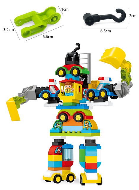Klocki Traffic - akcesoria samochodowe, żuraw inżynieryjny, części do samolotów, kompatybilne cegły - zabawki dla dzieci - Wianko - 9