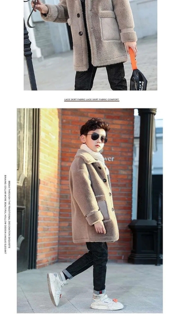 Chłopięcy płaszcz kaszmirowy wełniany 4-16T na zimę 2020, nowość moda, ciepła kurtka wysokiej jakości - Wianko - 7