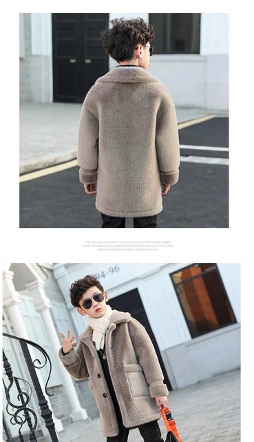 Chłopięcy płaszcz kaszmirowy wełniany 4-16T na zimę 2020, nowość moda, ciepła kurtka wysokiej jakości - Wianko - 8