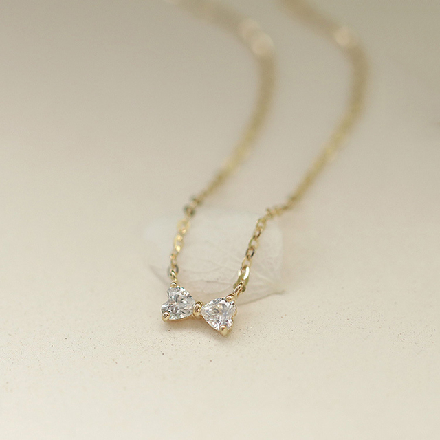 Naszyjnik WOOZU Mini wstążka z kryształem, wykonany z francuskiego srebra 925 dla romantycznych Rock Girl - Wianko - 3
