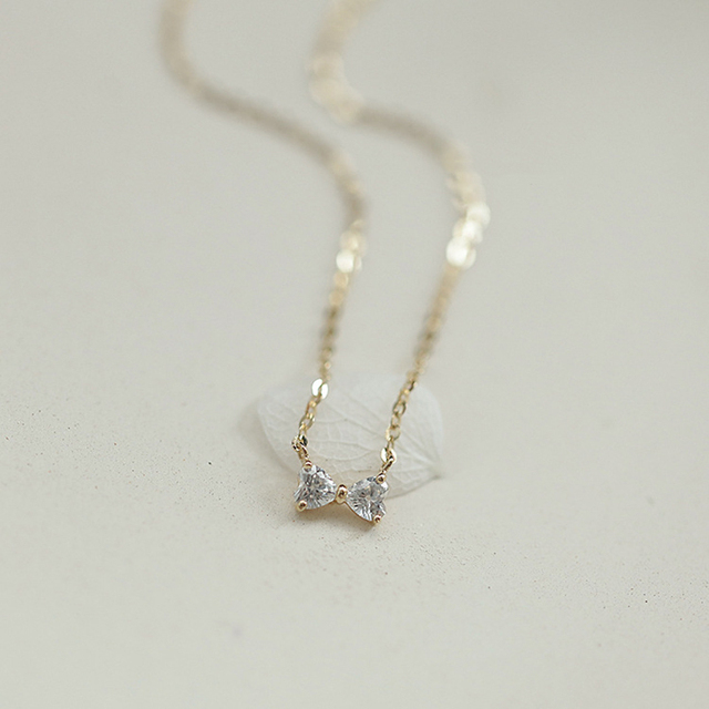Naszyjnik WOOZU Mini wstążka z kryształem, wykonany z francuskiego srebra 925 dla romantycznych Rock Girl - Wianko - 7