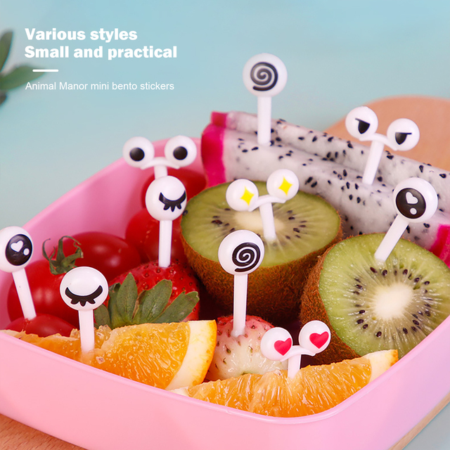 Widelce do warzyw i owoców dla dzieci - dekoracje z mini naczyniami, widelcami i wykałaczkami w kształcie zwierząt gospodarskich i postaci z kreskówek - Wianko - 8