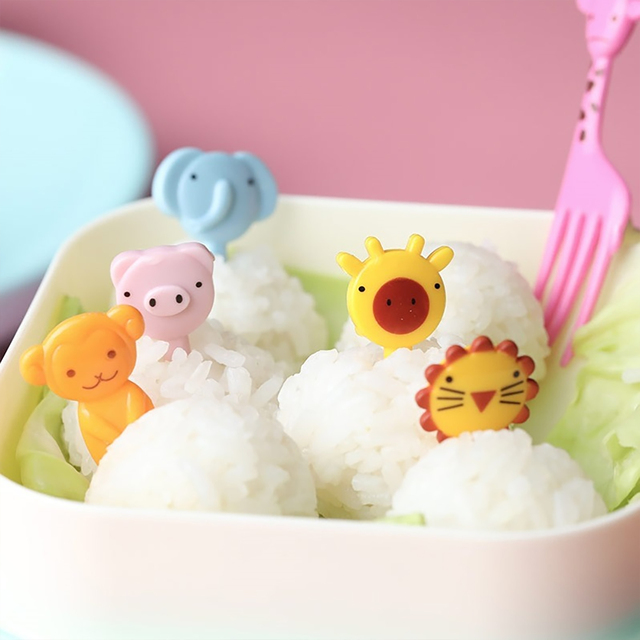 Widelce do warzyw i owoców dla dzieci - dekoracje z mini naczyniami, widelcami i wykałaczkami w kształcie zwierząt gospodarskich i postaci z kreskówek - Wianko - 13