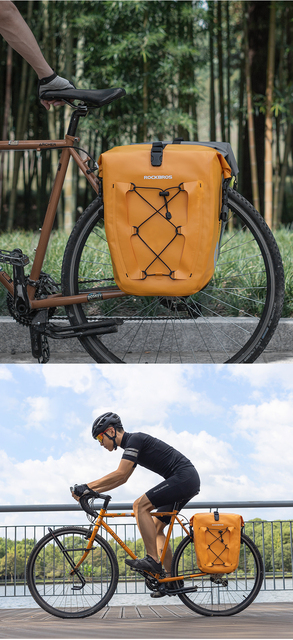 Torba rowerowa podróżna Rockbros 25L - wodoodporna, na bagażnik, kosz - Wianko - 12