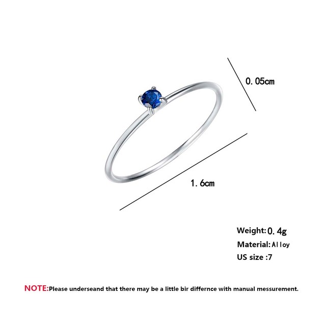Pierścień Tiny ciemnoniebieski kamień marki Boho Vintage - moda minimalizm dla kobiet - Wianko - 6
