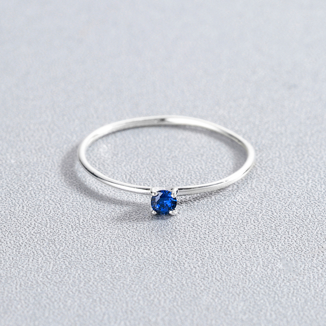 Pierścień Tiny ciemnoniebieski kamień marki Boho Vintage - moda minimalizm dla kobiet - Wianko - 5