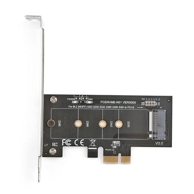 Karta PCI-E X1 do M.2 NVMe - obsługa Samsung PM961, 960EVO, SM961, PM951 M2 SSD, wspornik niskoprofilowy - Wianko - 2