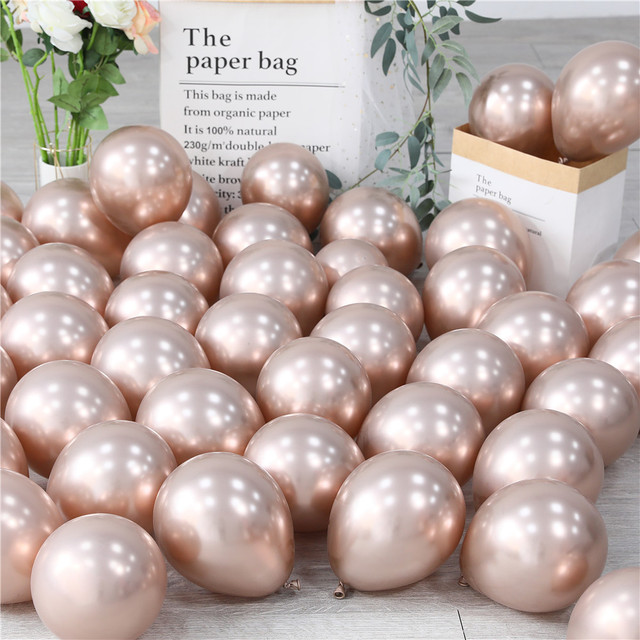 10 sztuk nowych perłowych balonów lateksowych, chromowane, w metalicznych kolorach, dekoracje na przyjęcie urodzinowe - Wianko - 4