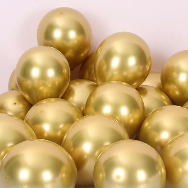 10 sztuk nowych perłowych balonów lateksowych, chromowane, w metalicznych kolorach, dekoracje na przyjęcie urodzinowe - Wianko - 6