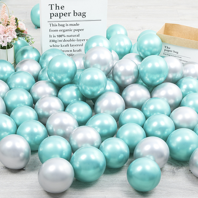 10 sztuk nowych perłowych balonów lateksowych, chromowane, w metalicznych kolorach, dekoracje na przyjęcie urodzinowe - Wianko - 3
