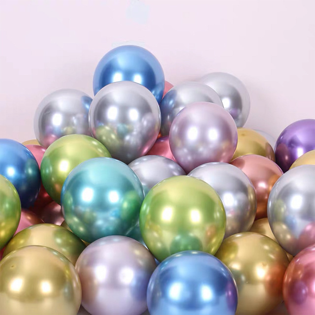 10 sztuk nowych perłowych balonów lateksowych, chromowane, w metalicznych kolorach, dekoracje na przyjęcie urodzinowe - Wianko - 9