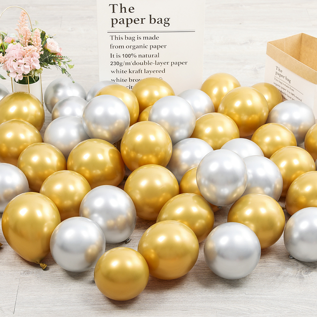 10 sztuk nowych perłowych balonów lateksowych, chromowane, w metalicznych kolorach, dekoracje na przyjęcie urodzinowe - Wianko - 5