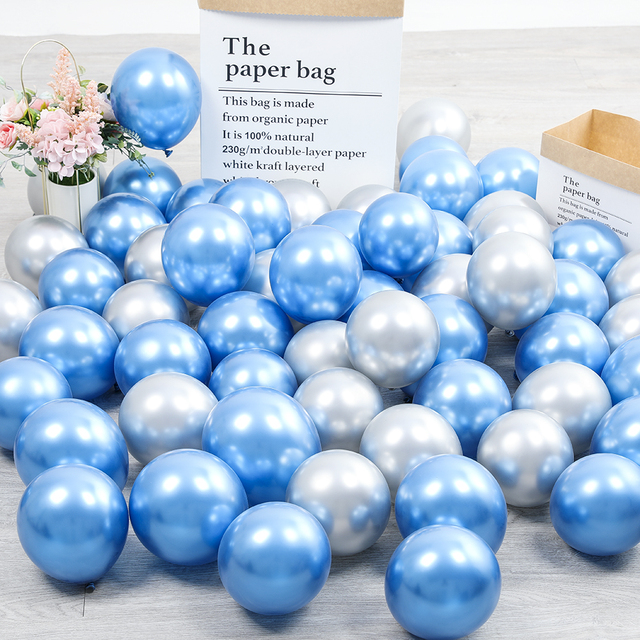 10 sztuk nowych perłowych balonów lateksowych, chromowane, w metalicznych kolorach, dekoracje na przyjęcie urodzinowe - Wianko - 2