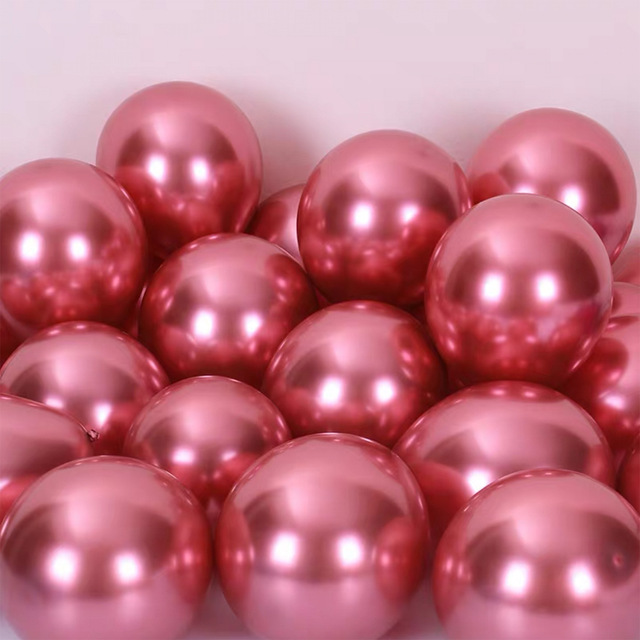 10 sztuk nowych perłowych balonów lateksowych, chromowane, w metalicznych kolorach, dekoracje na przyjęcie urodzinowe - Wianko - 15