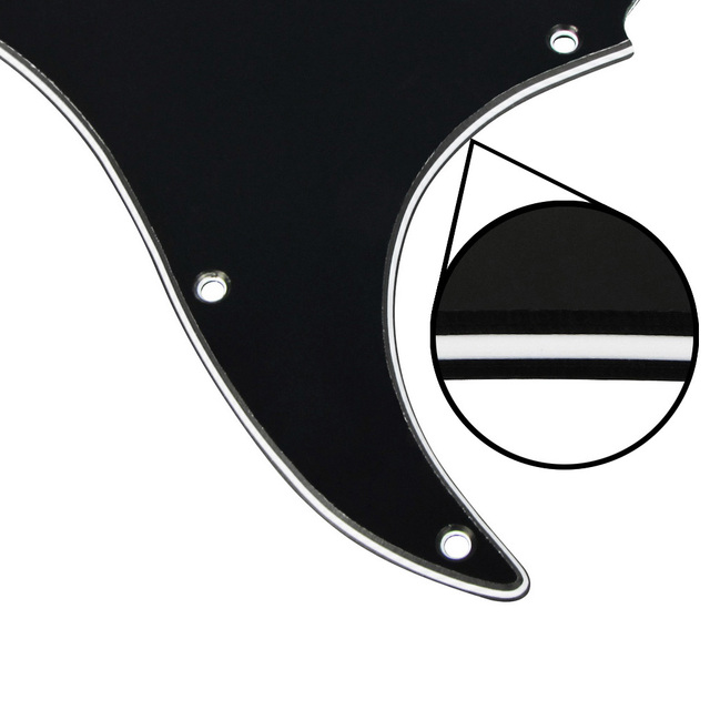 Nowy czarny pickguard 3Ply 11 otworów do gitary Strat - akcesorium elektryczne - Wianko - 6