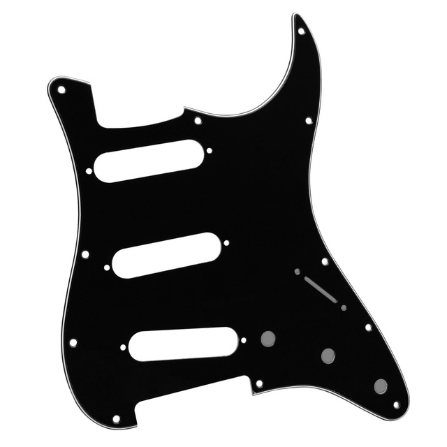 Nowy czarny pickguard 3Ply 11 otworów do gitary Strat - akcesorium elektryczne - Wianko - 3