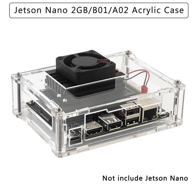 Nvidia Jetson Nano 2GB z przezroczystym obudową akrylową, 2 kamery i wentylatorem chłodzącym - Wianko - 1
