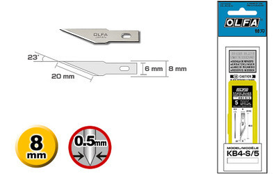 Profesjonalny artystyczny nóż OLFA AK-4 z 3 ostrzami Ande Blade OLFA KB4-WS, KB4-R, KB4-F i KB4-S - Wianko - 7