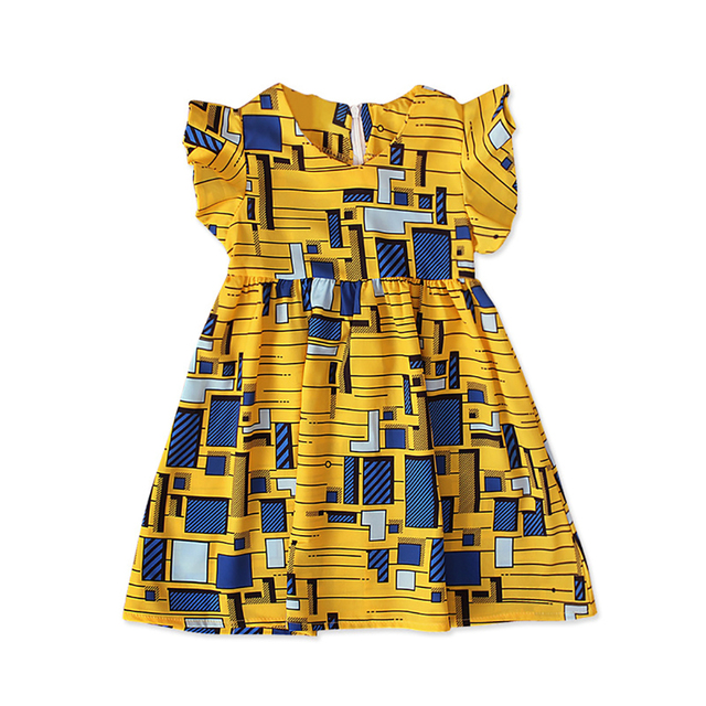 Sukienka Dziewczyny maluch Vestidos w afrykańskim stylu, modny nadruk, lekka letnia sukienka Sundress dla dzieci - Wianko - 2