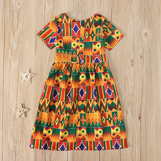 Sukienka Dziewczyny maluch Vestidos w afrykańskim stylu, modny nadruk, lekka letnia sukienka Sundress dla dzieci - Wianko - 13