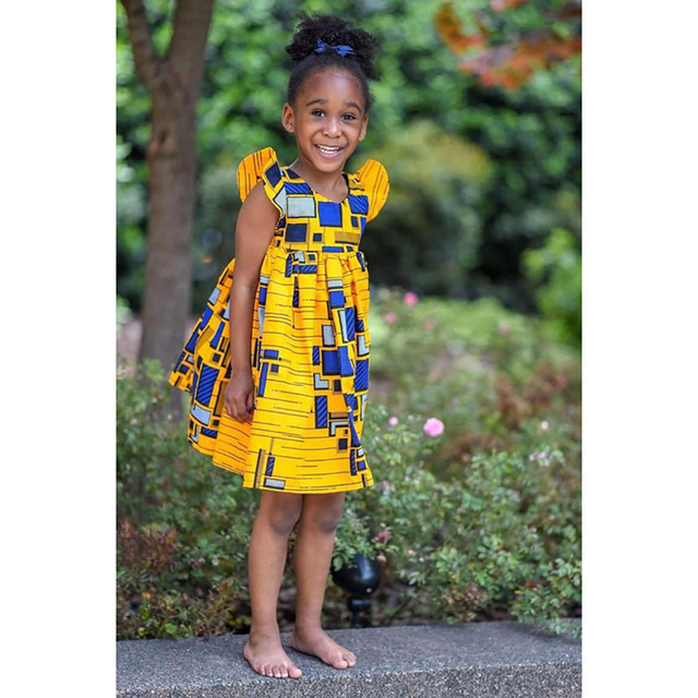 Sukienka Dziewczyny maluch Vestidos w afrykańskim stylu, modny nadruk, lekka letnia sukienka Sundress dla dzieci - Wianko - 3