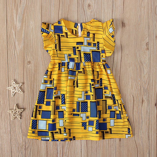 Sukienka Dziewczyny maluch Vestidos w afrykańskim stylu, modny nadruk, lekka letnia sukienka Sundress dla dzieci - Wianko - 4